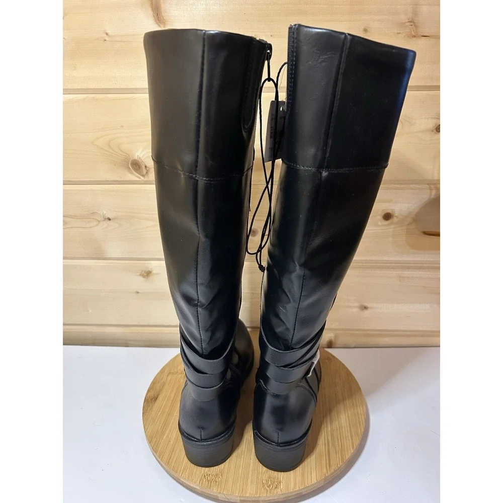 St Johns Bay Women's Black‎ Douglas Knee High 8M Riding Boots NWT